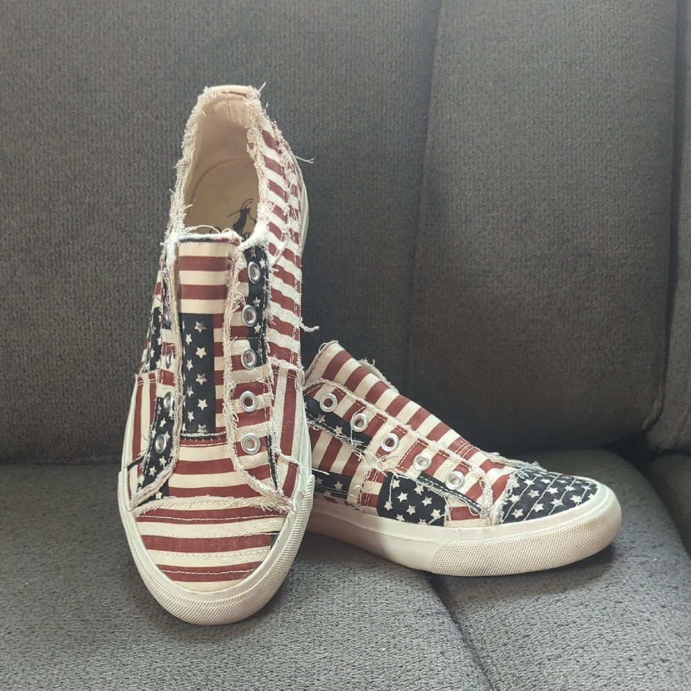 Corkys Patriotic Red, White, and Blue Sneakers